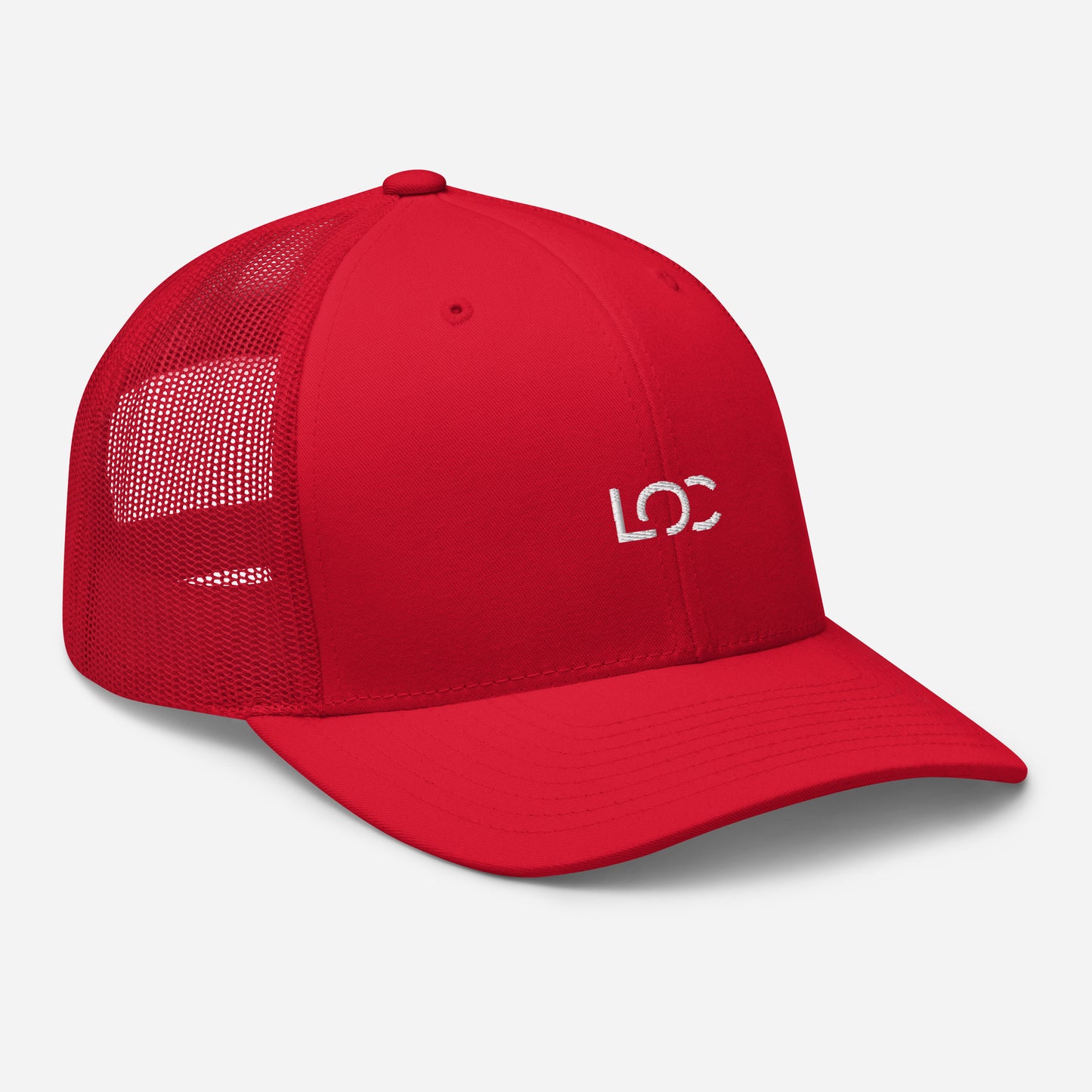 LOC Adjustable Trucker Cap w/ White Embroidered Logo