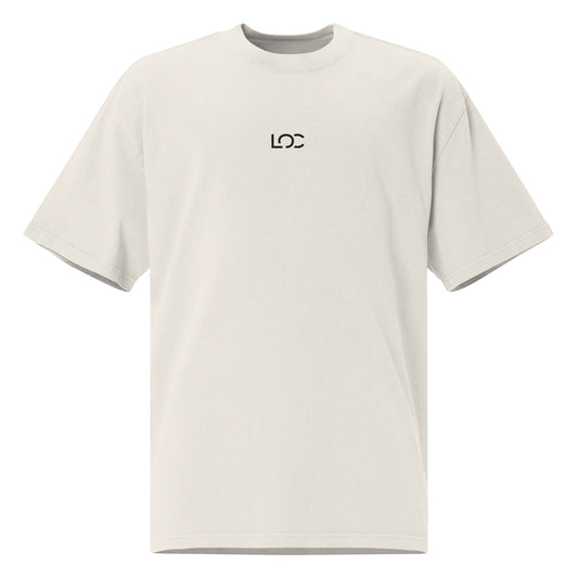LOC Oversized Faded Tee w/ Black Embroidered Logo