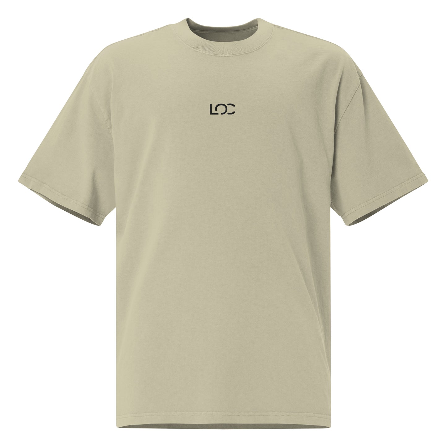LOC Oversized Faded Tee w/ Black Embroidered Logo