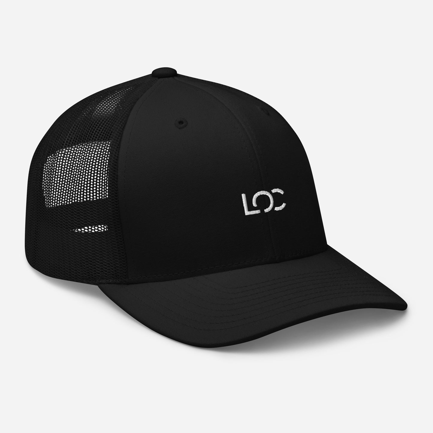 LOC Adjustable Trucker Cap w/ White Embroidered Logo