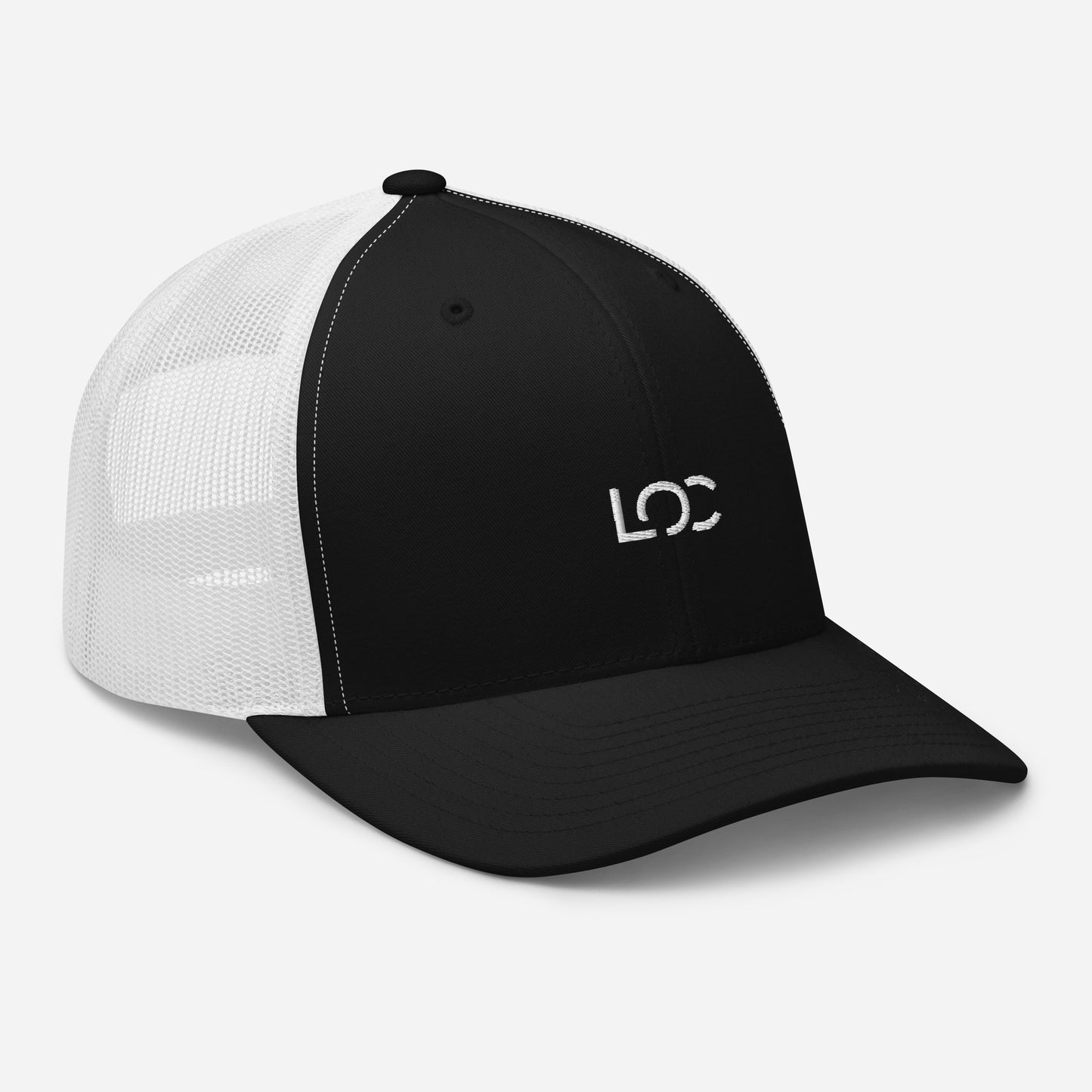 LOC Adjustable Trucker Cap w/ White Embroidered Logo