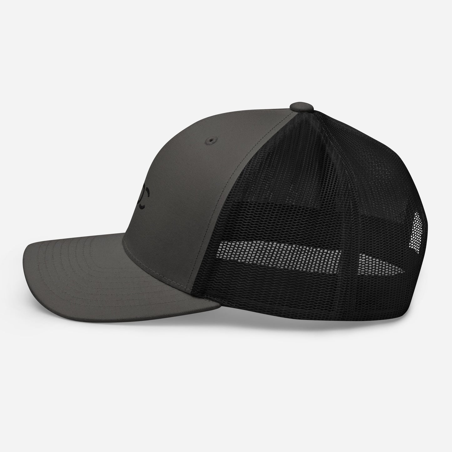 LOC Adjustable Trucker Cap w/ Black Embroidered Logo