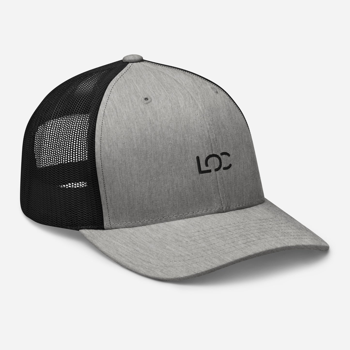 LOC Adjustable Trucker Cap w/ Black Embroidered Logo