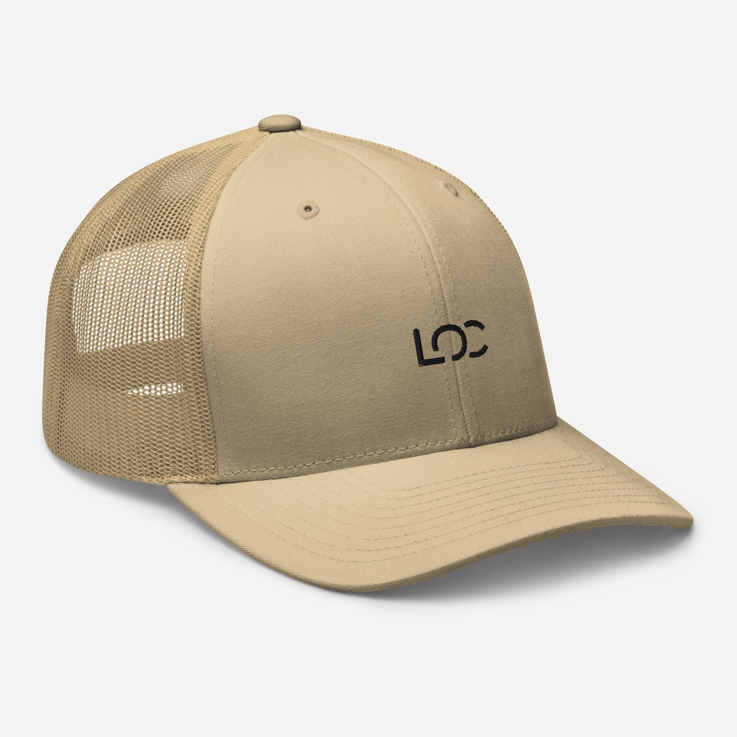 LOC Adjustable Trucker Cap w/ Black Embroidered Logo