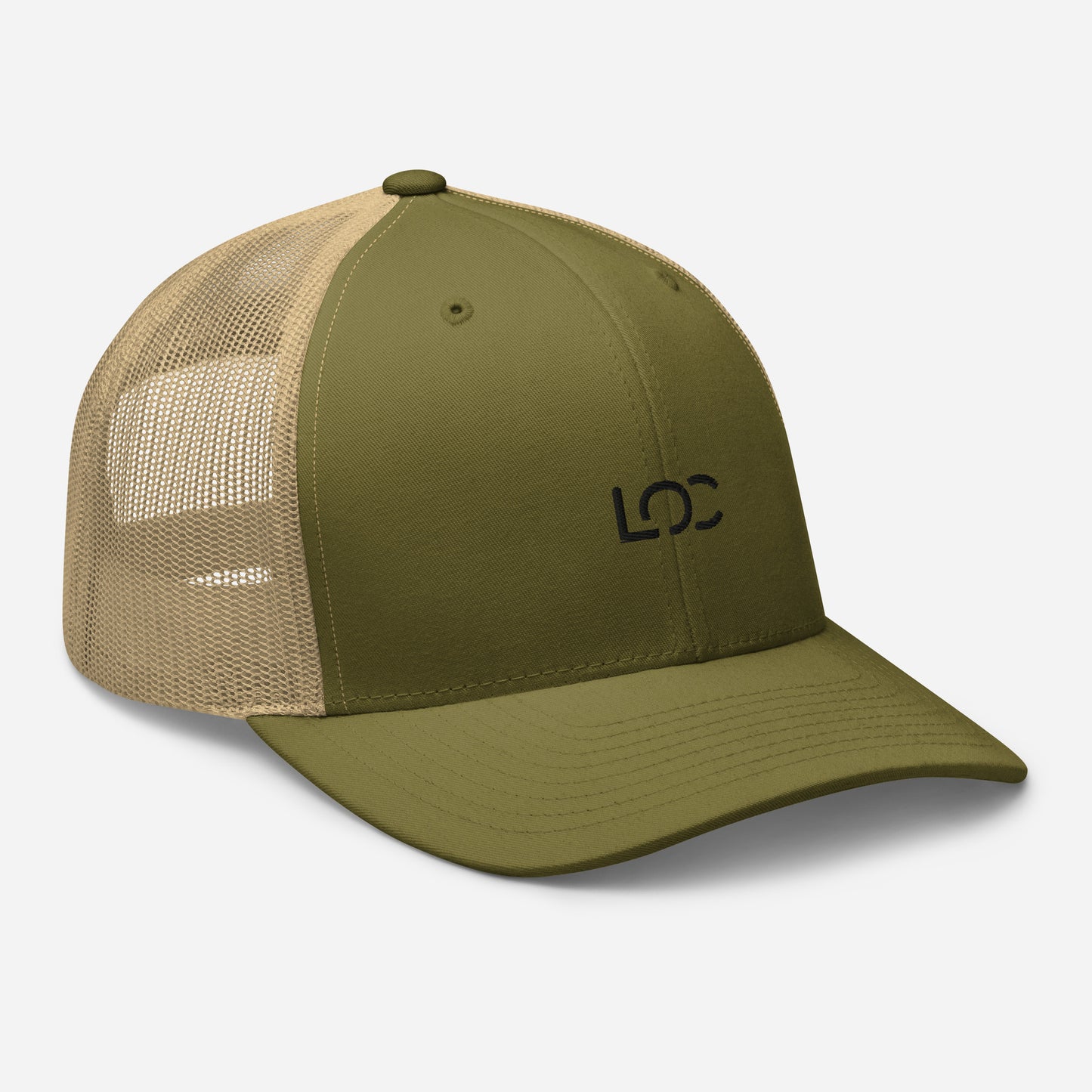 LOC Adjustable Trucker Cap w/ Black Embroidered Logo