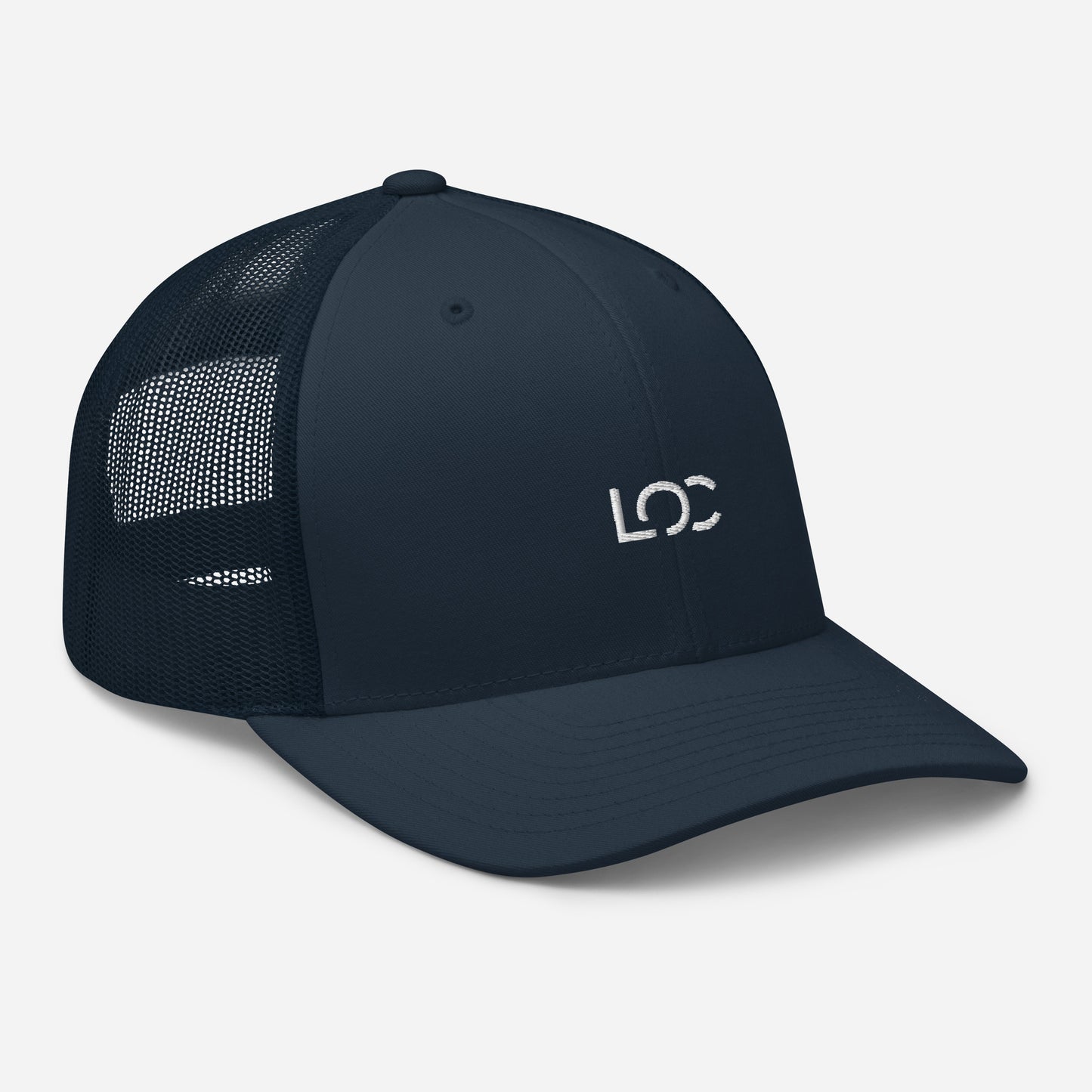 LOC Adjustable Trucker Cap w/ White Embroidered Logo