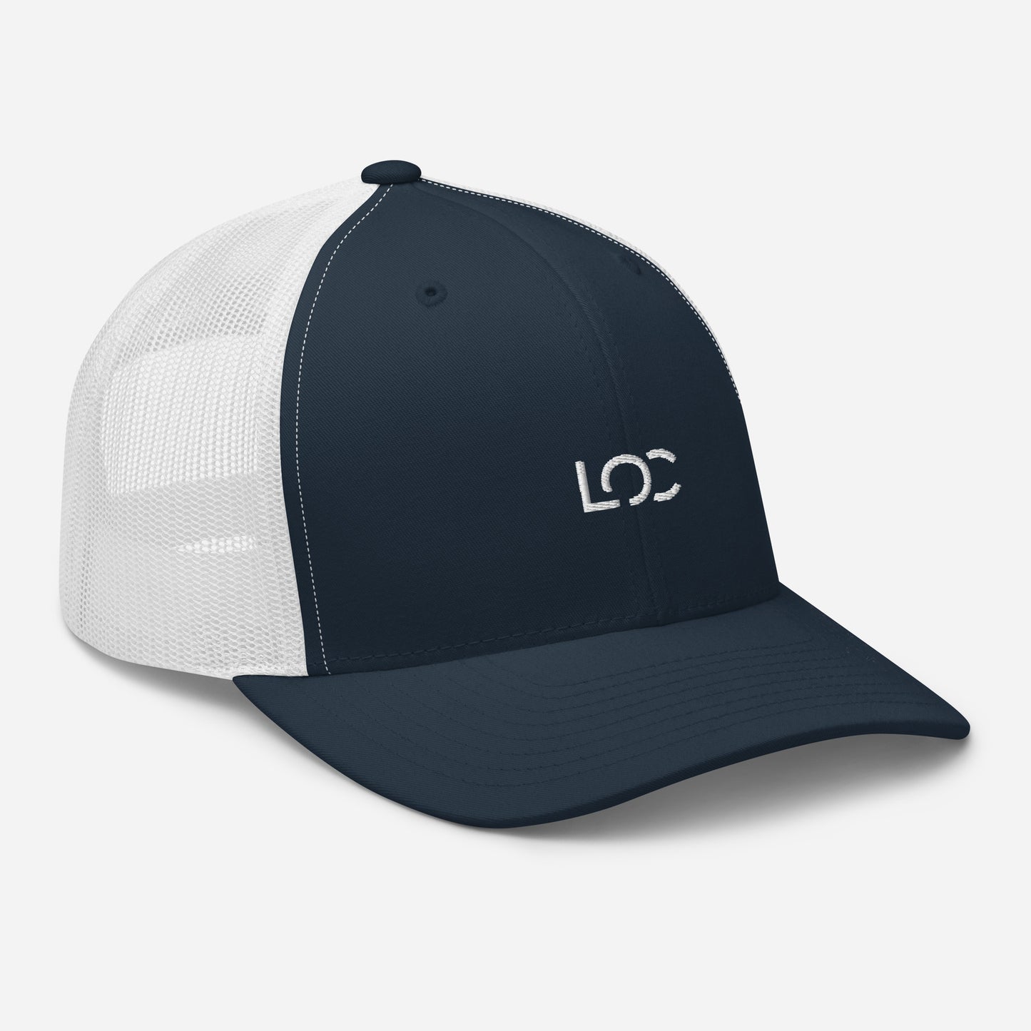LOC Adjustable Trucker Cap w/ White Embroidered Logo