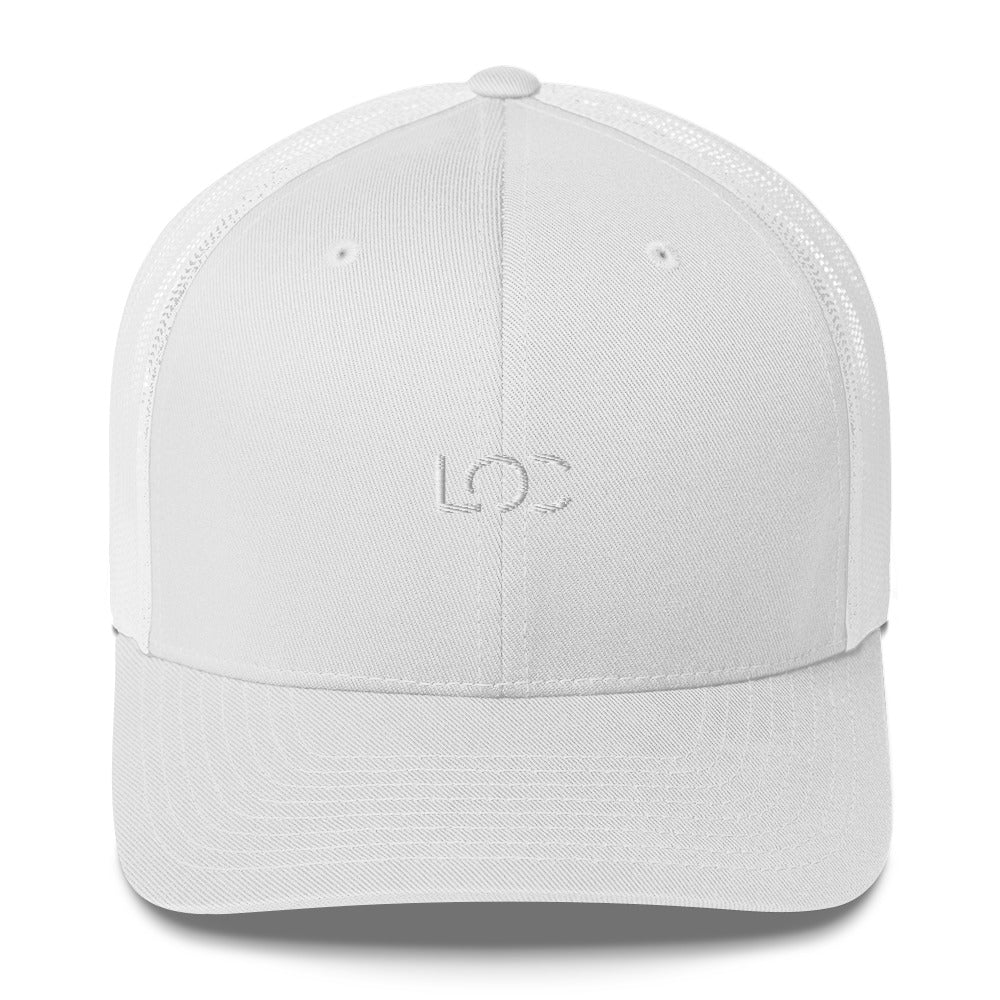 LOC Adjustable Trucker Cap w/ White Embroidered Logo