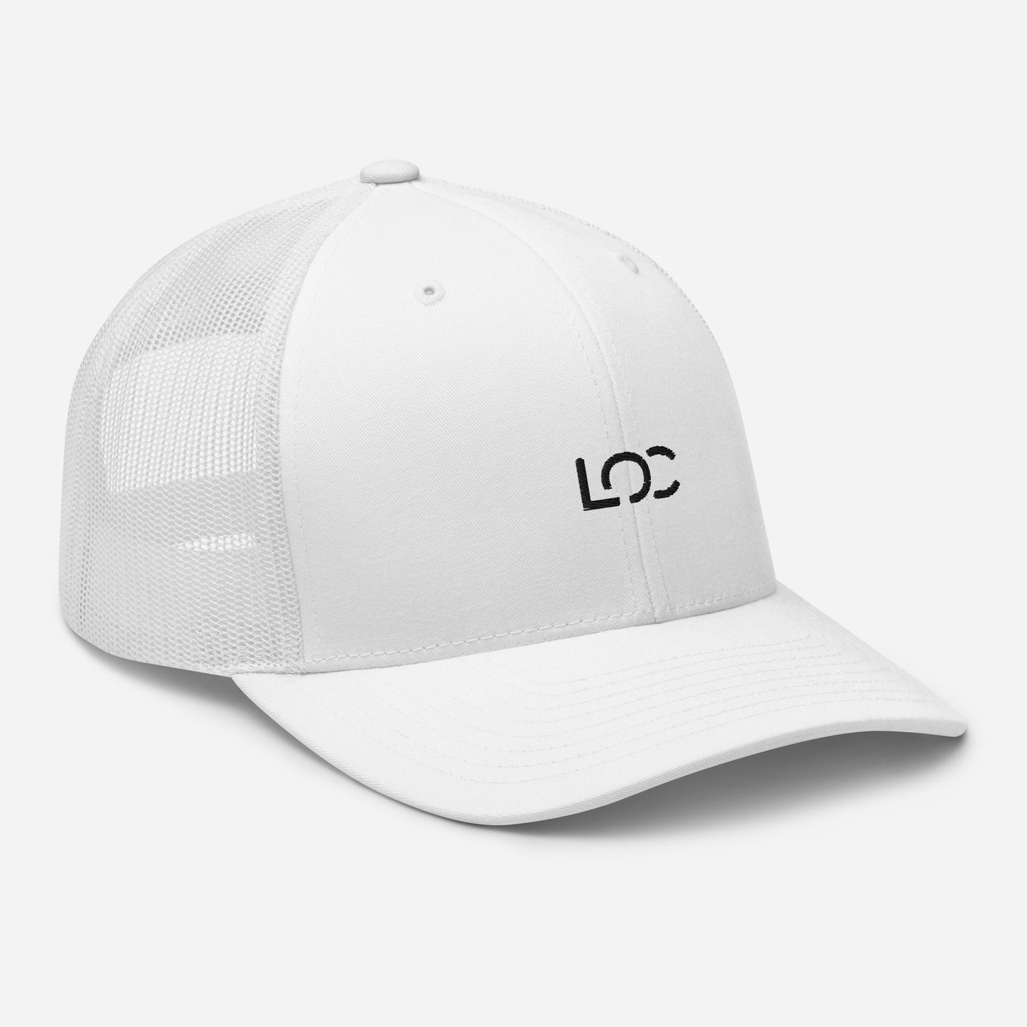 LOC Adjustable Trucker Cap w/ Black Embroidered Logo
